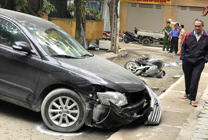 Nhân chứng kể lại giây phút nữ tài xế xe Camry lùi chết người Hiện trường vụ tai nạn. Ảnh: N.T