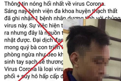 Thêm một thanh niên ở Hà Nội tung tin bịa đặt dịch corona bị triệu tập Hình ảnh thông tin sai sự thật do nam thanh niên đăng tải. Ảnh cơ quan công an cung cấp.