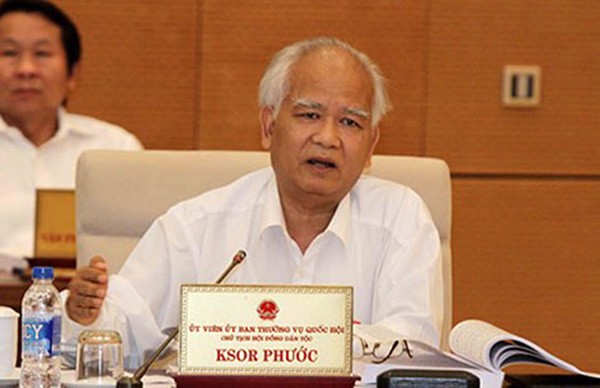 Ông Ksor Phước đề nghị 'xử quan' để tạo niềm tin công lý Chủ tịch Hội đồng Dân tộc Ksor Phước