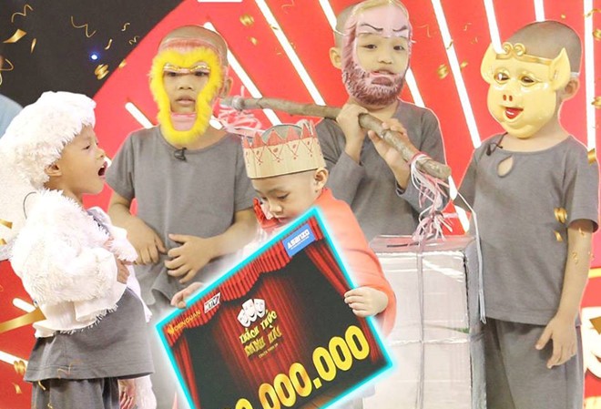 5 chú tiểu mồ côi 'ẵm' 200 triệu đồng, phá lệ 'Thách thức danh hài' Lần đầu tiên chương trình "Thách thức danh hài" phá thể lệ trao thưởng 200 triệu đồng cho nhóm 5 chú tiểu.