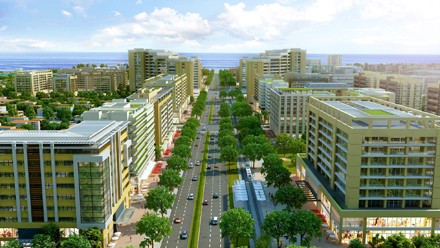 Chi 1,2 triệu USD quy hoạch đô thị đảo Phú Quốc Phối cảnh Trung tâm đô thị Dương Đông với đại lộ mang tên Võ Văn Kiệt