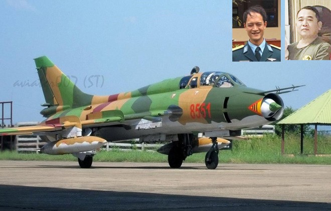 Tổ chức lễ tang hai phi công hy sinh trong vụ rơi máy bay Su-22 Trung tá Khuất Mạnh Trí (trái);Thượng tá Phạm Giang Nam - Hai phi công hy sinh khi chiếc Su 22 rơi. Ảnh máy bay nguồn Aviater007.