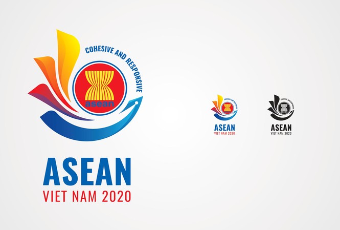 Hoa sen cách điệu được chọn làm logo ASEAN 2020 Hoa sen cách điệu được chọn làm logo chính của ASEAN 2020