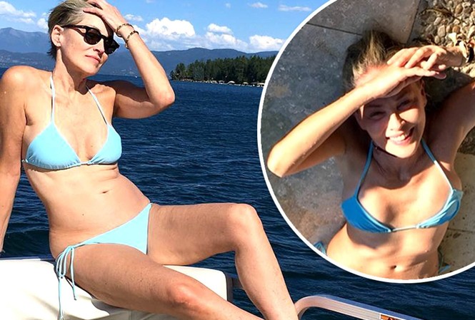 Minh tinh 'Bản năng gốc' Sharon Stone diện bikini gợi cảm ở tuổi 62 Minh tinh 'Bản năng gốc' Sharon Stone diện bikini gợi cảm ở tuổi 62