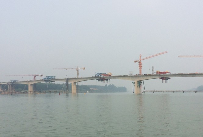 Thanh tra Chính phủ chỉ ra sai phạm dự án cầu Đồng Quang Dự án BT cầu Đồng Quang khi đang thi công xây dựng. Ảnh minh họa