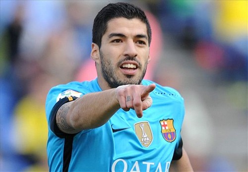 Barca nâng cách biệt với Real lên 10 điểm Luis Suarez tiếp tục đóng vai trò quan trọng trong chiến thắng của Barca. Ảnh: Reuters