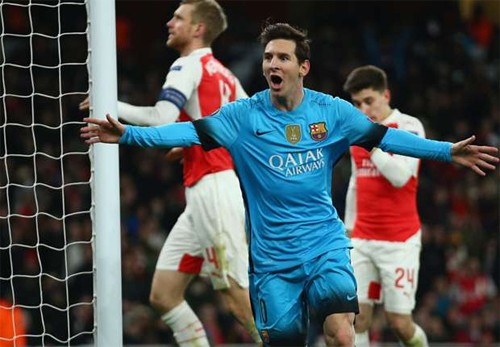 Messi lập cú đúp, Barca thắng Arsenal tại Emirates Barca phải chờ đến 20 phút cuối trận mới tìm được đường vào khung thành Arsenal. Ảnh: Reuters