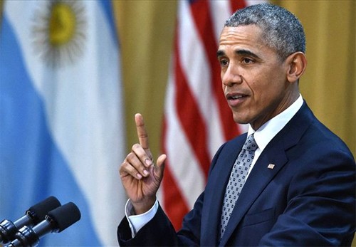 Obama than phiền vì chưa thể giúp con gái gặp Messi Tổng thống Mỹ đang thăm Argentina. Ảnh: Reuters