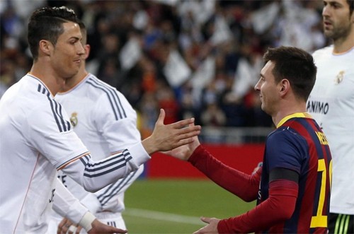 Messi: 'Đừng so sánh tôi với Ronaldo' Ronaldo và Messi chuẩn bị gặp nhau tại El Clasico. Ảnh: Reuters