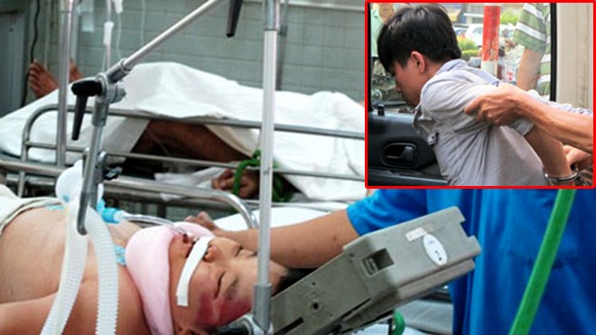 Khởi tố con nghiện đánh bà nội và 2 cháu hôn mê Huy dùng hung khí đánh bà nội hôn mê và cháu ruột gãy cổ và bị bắt ngay sau đó