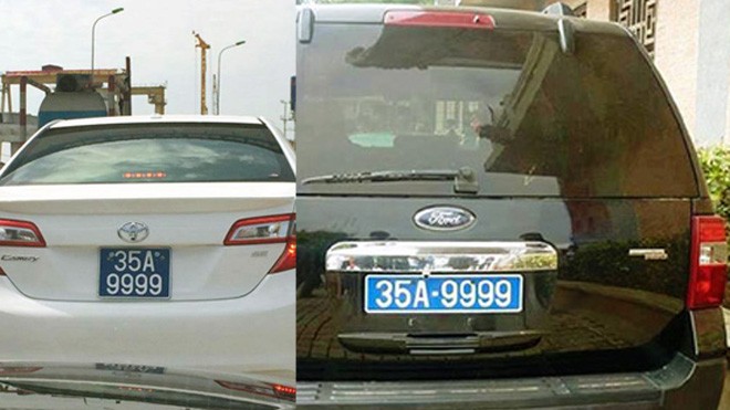 Xe lãnh đạo công an lắp biển 'tứ quý 9' để… tiện công tác Hai chiếc xe sang trùng biển xanh “tứ quý 9”