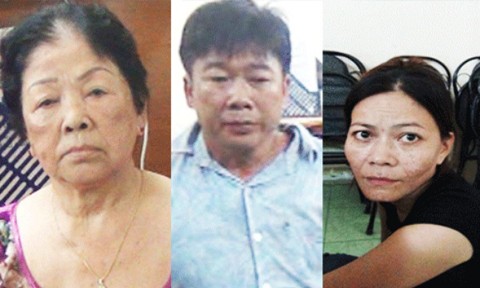 Cụ bà 82 tuổi mua 7,7kg heroin bán kiếm lời Bà Miết (bìa trái) cùng 2 đồng phạm