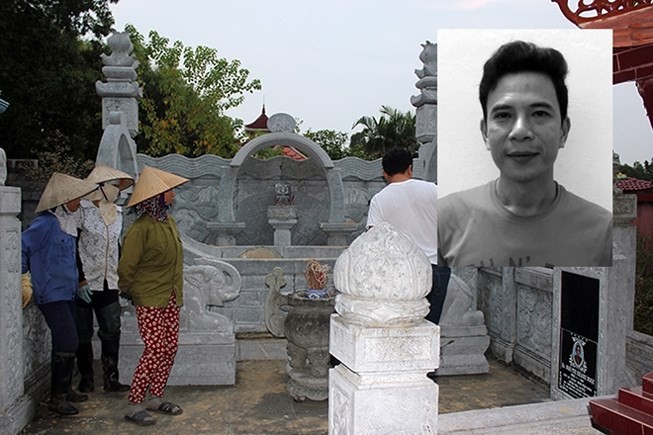 Trộm hài cốt để đòi 2,5 tỉ đồng tiền chuộc Đối tượng Trí và khu mộ Trí đào trộm. Ảnh: Công an Nhân dân