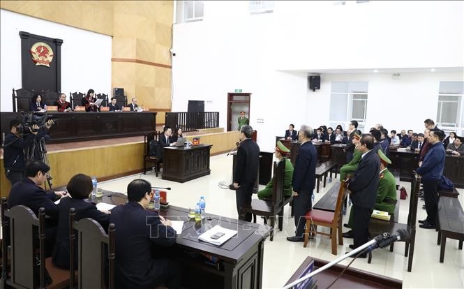 Vụ AVG: Giây phút tuyên án cựu Bộ trưởng Nguyễn Bắc Son Toàn cảnh phiên tòa sáng nay. Ảnh: TTXVN