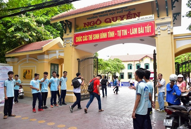 Điểm chuẩn vào THPT Ngô Quyền cao nhất Hải Phòng Trường THPT Ngô Quyền có điểm chuẩn vào lớp 10 cao nhất của thành phố Hải Phòng