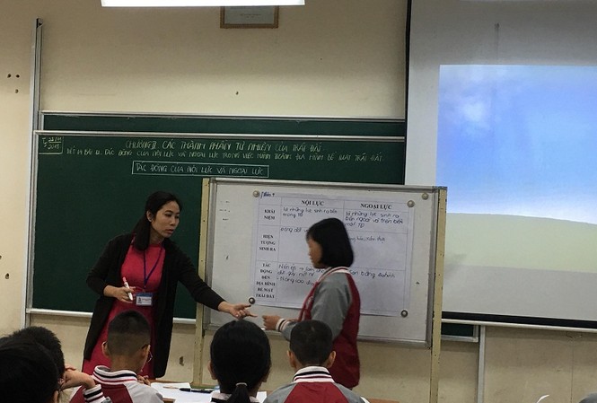 Giờ giảng không 'diễn' Cô Trần Thị Ngọc Khánh với tiết dạy của mình