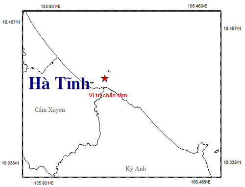 Lại xảy ra động đất ngoài khơi Hà Tĩnh Lại xảy ra động đất ngoài khơi Hà Tĩnh