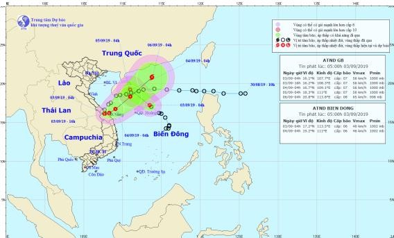 Áp thấp nhiệt đới vào đất liền rồi ngược ra biển, tiếp tục mạnh lên thành bão ATNĐ KAJIKI được đánh giá có hướng di chuyển kỳ dị, khó lường.