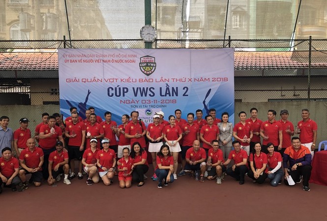 40 vận động viên dự giải quần vợt kiều bào - Cúp VWS 2018 Các vận động viên là kiều bào đến từ nhiều quốc gia khác nhau