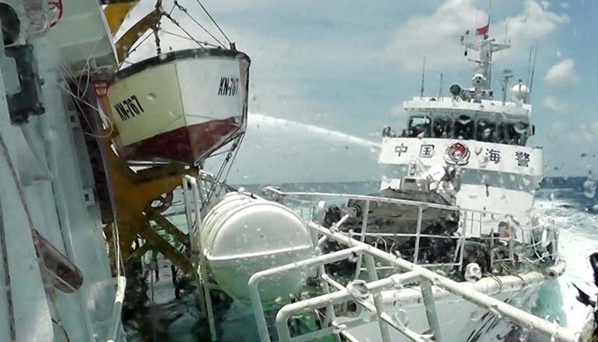 Không lo sự trở mặt của Trung Quốc Trung Quốc đâm tàu của Việt Nam. Ảnh: Nguyễn Huy