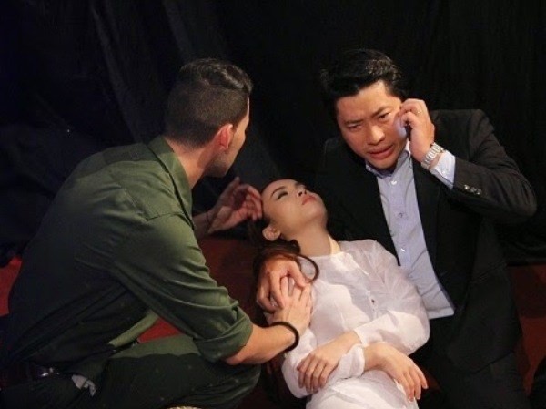 Phim “Bước nhảy hoàn vũ” sẽ lên sóng giờ vàng vào tháng Bảy Yến Trang và Kinh Quốc trong một cảnh phim. Ảnh: CTS