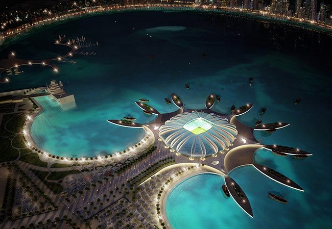 Xem xét tổ chức World Cup ở Qatar vào mùa đông để tránh nóng Một trong những sân vận động sẽ diễn ra các trận bóng của VCK World Cup 2022 tại Qatar. Nguồn: Theguardian.com
