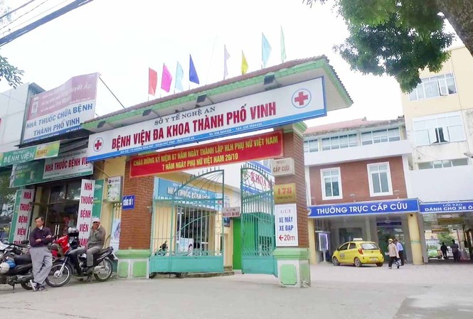 Người nhà bệnh nhi lao vào hành hung khiến bác sĩ phải nhập viện BV Đa khoa TP Vinh - nơi xảy ra vụ việc
