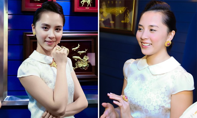 Dương Trương Thiên Lý kiêu sa với trang sức vàng Dương Trương Thiên Lý kiêu sa với trang sức vàng
