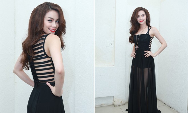 Hà Hồ khoe da trắng muốt với váy đen xuyên thấu Hà Hồ khoe da trắng muốt với váy đen xuyên thấu