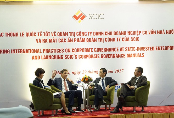 SCIC thúc đẩy quản trị doanh nghiệp theo chuẩn quốc tế Quang cảnh buổi hội thảo.
