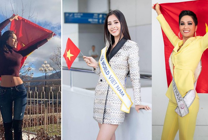 Tiểu Vy được khen ngợi khi 'đáp lễ' tình cảm của Minh Tú, H'Hen Niê Các người đẹp Việt ủng hộ nhau trên trường quốc tế.