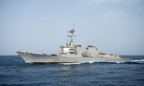 THẾ GIỚI 24H: Mỹ dọa đáp trả vụ tàu chiến suýt trúng tên lửa Tàu USS Manson. Ảnh: US Navy.