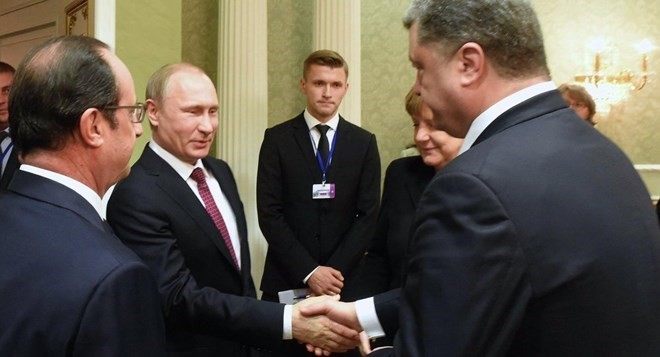 THẾ GIỚI 24H: Bộ tứ Normandy nhất trí lộ trình hòa bình ở Ukraine Ảnh: Reuters