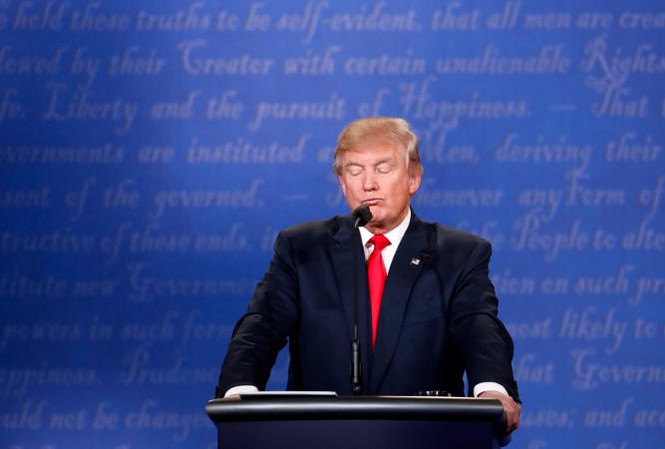 Tỷ phú Trump từ chối khẳng định công nhận kết quả bầu cử Tỷ phú Trump "không chấp nhận kết quả bầu cử Tổng thống Mỹ". Ảnh: Reuters