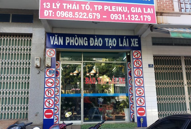 Văn phòng đào tạo lái xe 'bao đậu 100%' mạo danh trường Bộ Công an Văn phòng đào tạo lái xe tại thành phố Pleiku