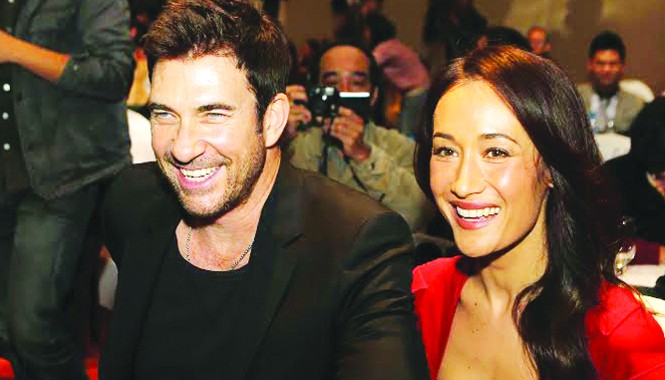 Diễn viên Hollywood gốc Việt Maggie Q nói gì ở Hà Nội? Maggie Q và vị hôn phu Dylan McDermott đến Việt Nam khuyên mọi người không sử dụng sừng tê giác. Ảnh: Như Ý.