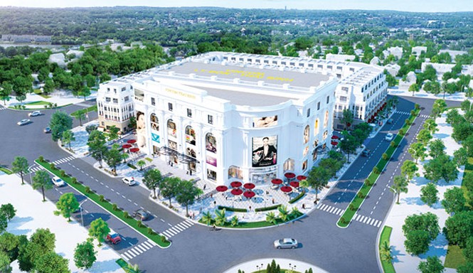 Vincom Shophouse Thái Bình - Giá trị kép cho nhà đầu tư nhạy bén Phối cảnh tổ hợp TTTM Vincom Plaza Lý Bôn - Thái Bình.