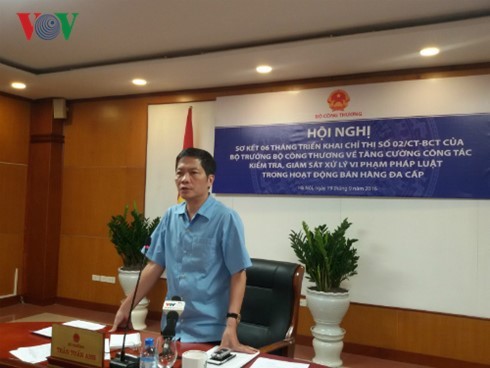 Bộ trưởng Công Thương cũng bị đa cấp tìm cách mua chuộc Bộ trưởng Bộ Công Thương Trần Tuấn Anh. Ảnh: VOV