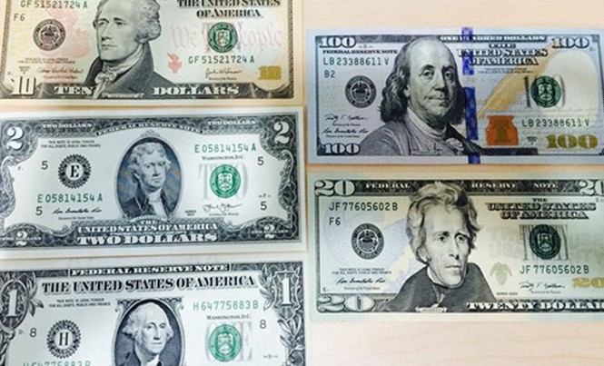 Cảnh báo nạn tiền giả Phân biệt mệnh giá USD khác nhau bằng hình ảnh in trên tiền.
