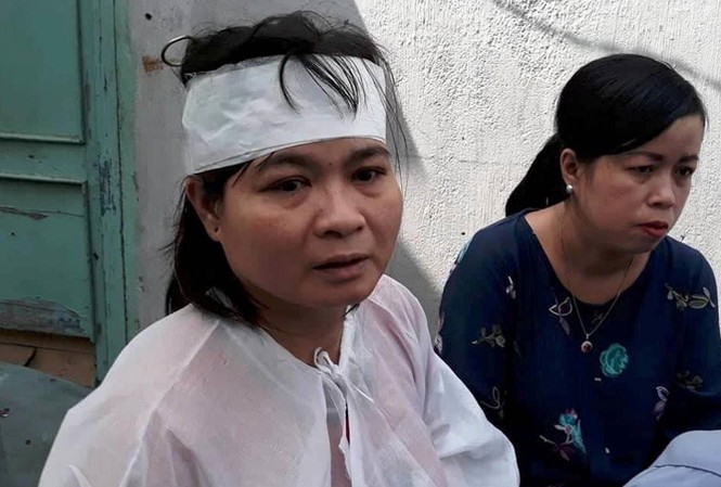Người hùng trong vụ cháy chung cư Carina Người vợ thất thần trước sự ra đi đột ngột của anh An.