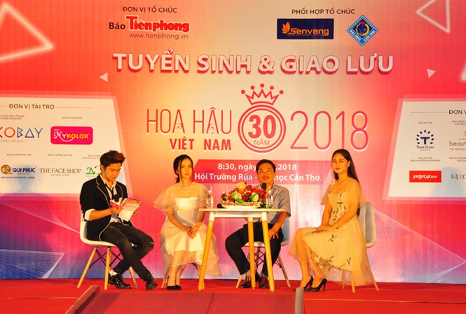 Tạo điều kiện tốt nhất giúp thí sinh tự tin thi hoa hậu Nhà báo Vũ Tiến, Phó tổng biên tập báo Tiền Phong thông tin về cuộc thi Hoa hậu Việt Nam 2018. Ảnh: Hòa Hội.
