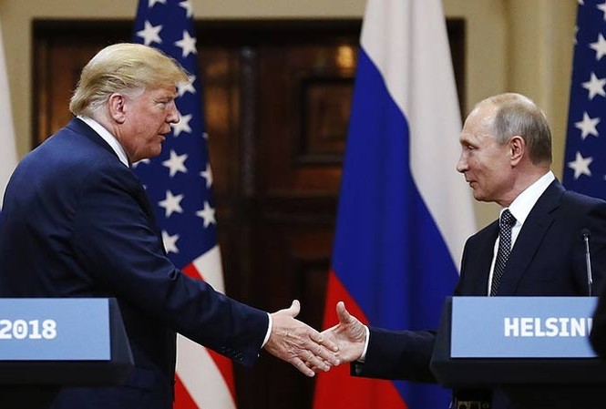Nước Mỹ chia rẽ sau thượng đỉnh Helsinki Ông Trump bị chỉ trích dữ dội tại chính quốc, sau hội nghị ở Helsinki. Ảnh: AP.