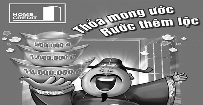 Trúng thưởng 100% khi vay trả góp qua Home Credit Trúng thưởng 100% khi vay trả góp qua Home Credit