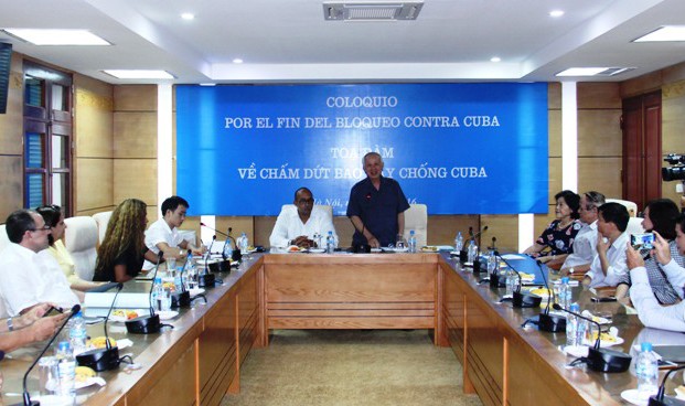 Kêu gọi Mỹ bãi bỏ bao vây kinh tế Cuba Quang cảnh buổi tọa đàm. Ảnh: Báo Điện tử Đảng Cộng sản Việt Nam
