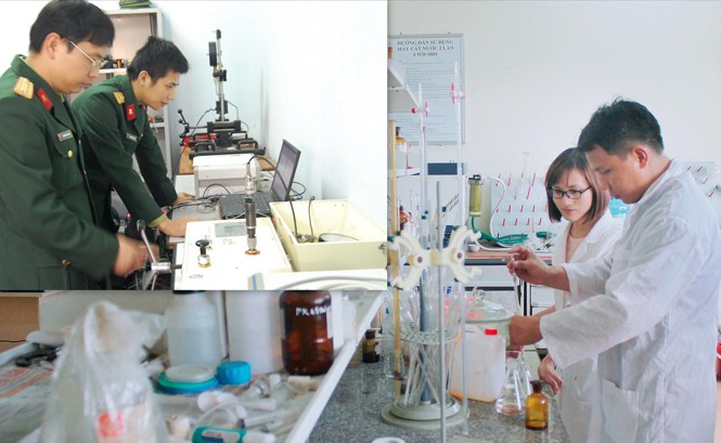 Tiến tới Đại hội Đoàn toàn quốc lần thứ XI: Chiếm lĩnh đỉnh cao khoa học ĐVTN Viện Khoa học và Công nghệ quân sự nghiên cứu đề tài khoa học tại phòng thí nghiệm. ẢNH: CTV.