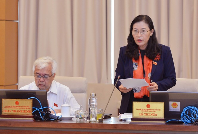 Có nên giao giám định âm thanh, hình ảnh cho Viện Kiểm sát? Chủ nhiệm Ủy ban Tư pháp Lê Thị Nga phát biểu ảnh: minh châu