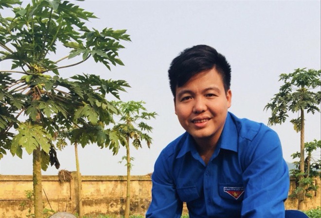 Cán bộ Ðoàn thời 4.0 Anh Trịnh Văn Quang, Bí thư Ðoàn xã Yên Mỹ, huyện Ý Yên (Nam Ðịnh)