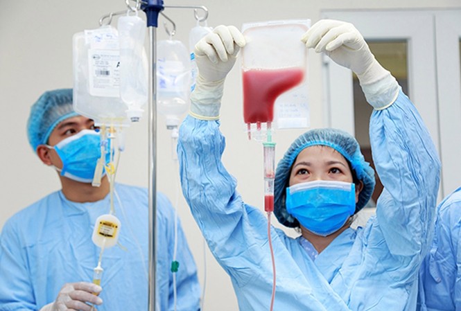 Ghép tế bào gốc chữa bệnh lý huyết học ác tính Tiến hành ghép tế bào gốc máu dây rốn cộng đồng cho bệnh nhân