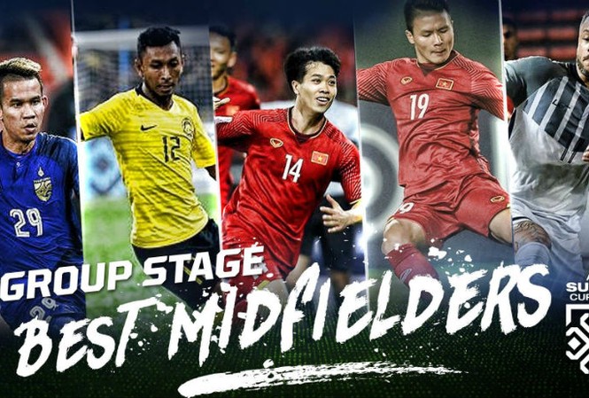 Công Phượng, Quang Hải lọt top tiền vệ hay nhất AFF Cup 2018 Top 5 tiền vệ hay nhất vòng bảng AFF Cup 2018.