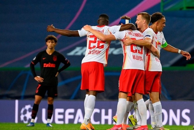 RB Leipzig gây sốc, Atletico Madrid dừng bước ở tứ kết RB Leipzig bất ngờ loại Atletico Madrid ở vòng tứ kết